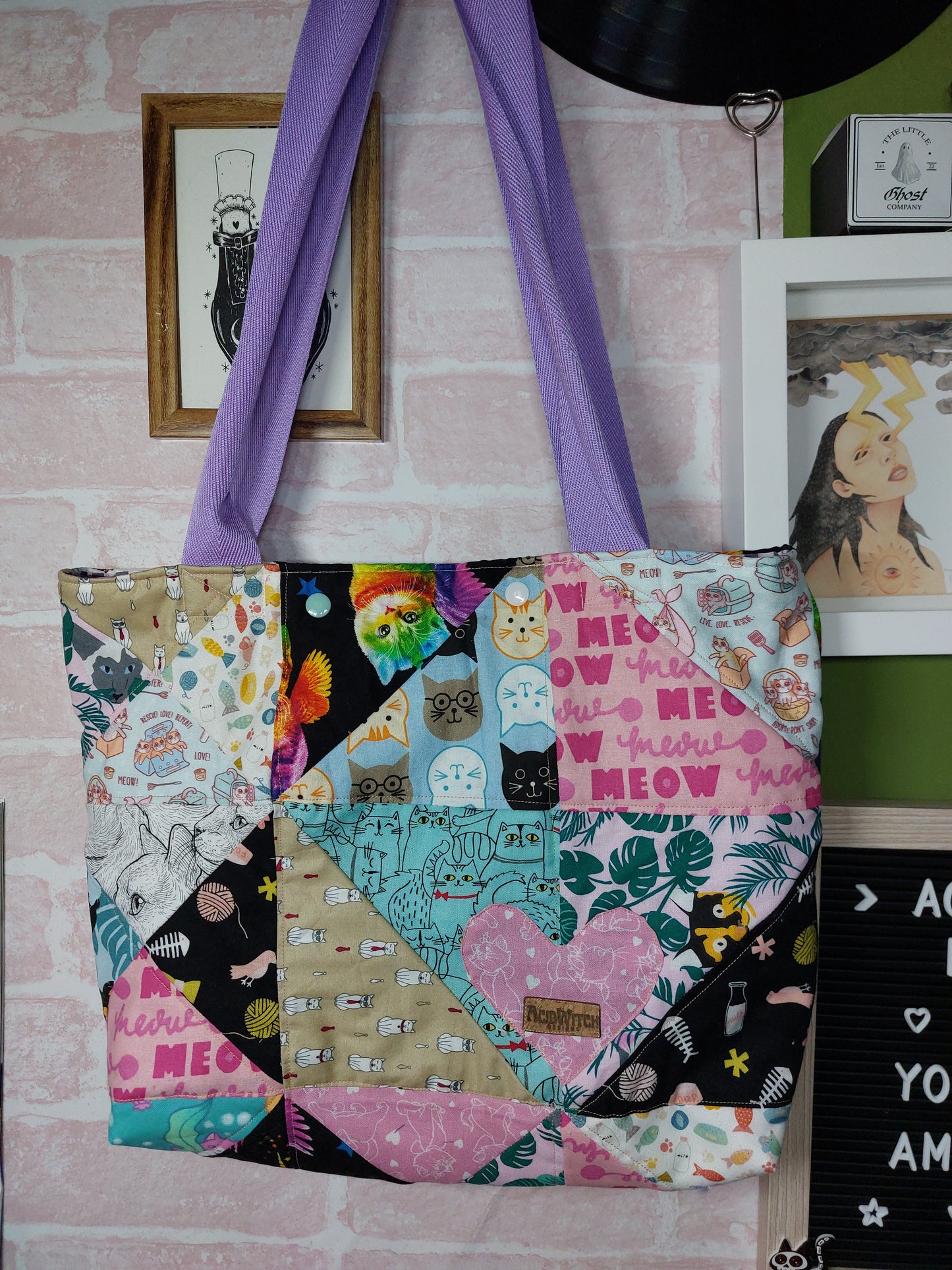 Tote Bag | Kitty Patchwork