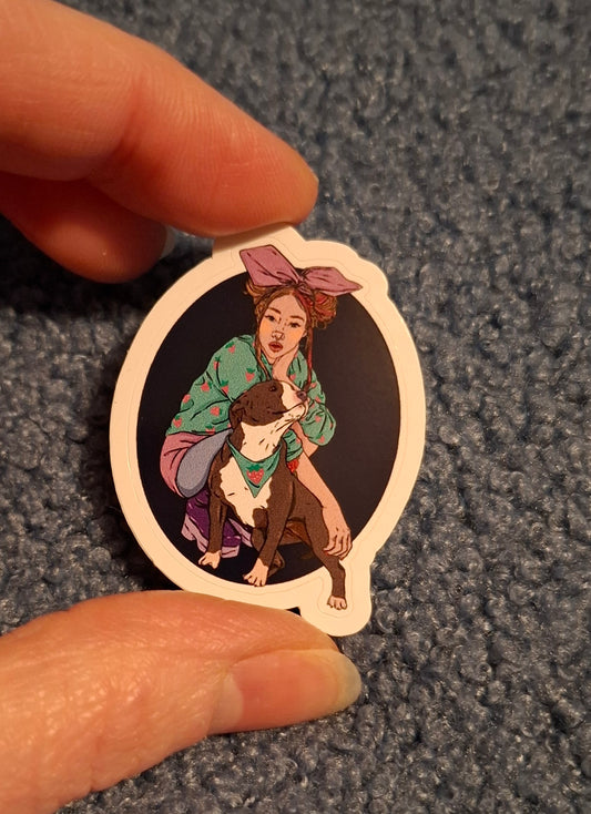 Sticker | Staffy Love Mini